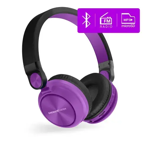 ENERGY SISTEM HEADPHONES BT URBAN 2 RADIO VIOLET (MICROSD MP3 PLAYER, FMRADIO, BLUETOOTH) BLUETOOTH HEADPHONES. GUARANTEE 3 YEARS!