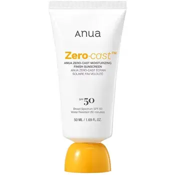 Anua Zero-Cast Moisturizing Finish Sunscreen SPF 50 50ml
