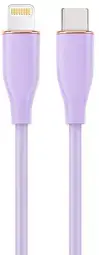 Gembird Premium silicon data transfer and charging cable | Lightning to USB-C | 1.5m | purple