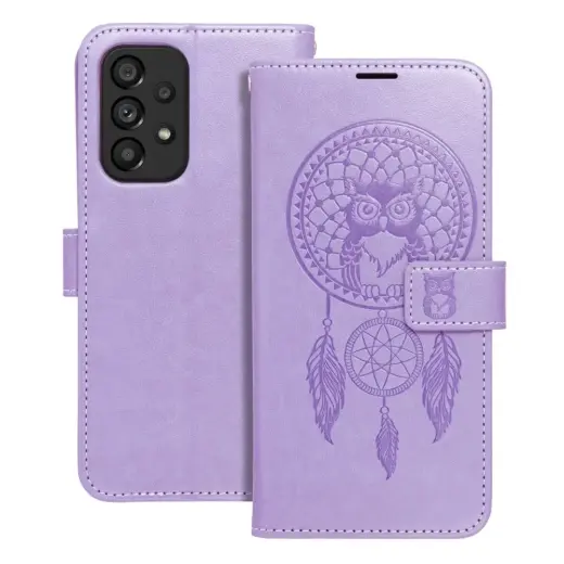 MEZZO dreamcatcher knyginio tipo telefono dėklas Samsung Galaxy S20 FE (G780) | S20 FE 5G (G781) violetinis