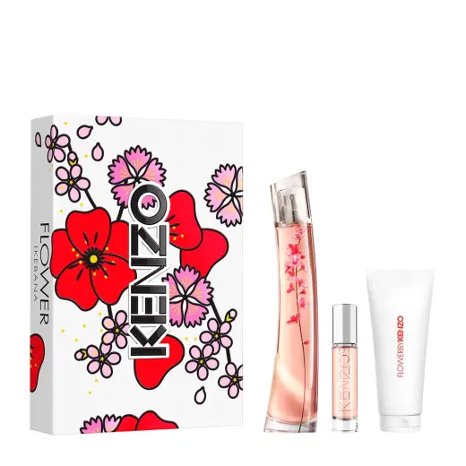Set Kenzo: Flower Ikebana, Eau De Parfum, For Women, 75 ml + Flower Ikebana, Eau De Parfum, For Women, 10 ml + Flower Ikebana, Hydrating, Body Lotion, 75 ml