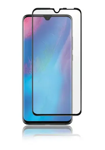 Fusion Full Glue 5D Tempered Glass Aizsargstikls Pilnam Ekrānam Huawei P30 Lite Melns