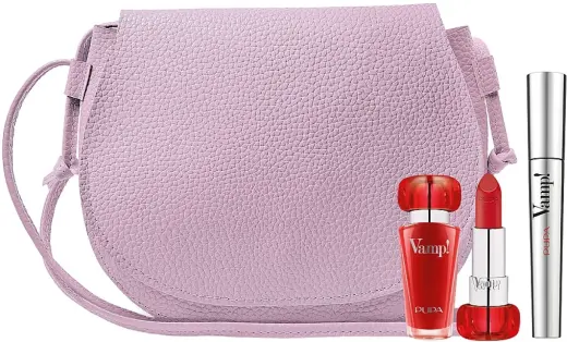 Set Pupa: Vamp! Definition, Paraben-Free, Waterproof, Lash Defining, Mascara, 001, Extra Black, 9 ml + Vamp!, Paraben-Free, Volume, Cream Lipstick, 301, Intense Red, 3.5 g