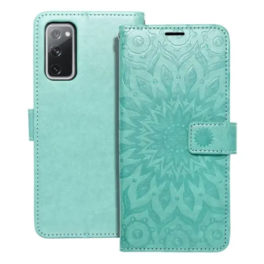 MEZZO mandala knyginio tipo telefono dėklas Samsung Galaxy S20 FE (G780) | S20 FE 5G (G781) žalias