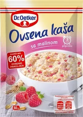 DR.OETKER auzu pārslu putra ar avenēm 60g
