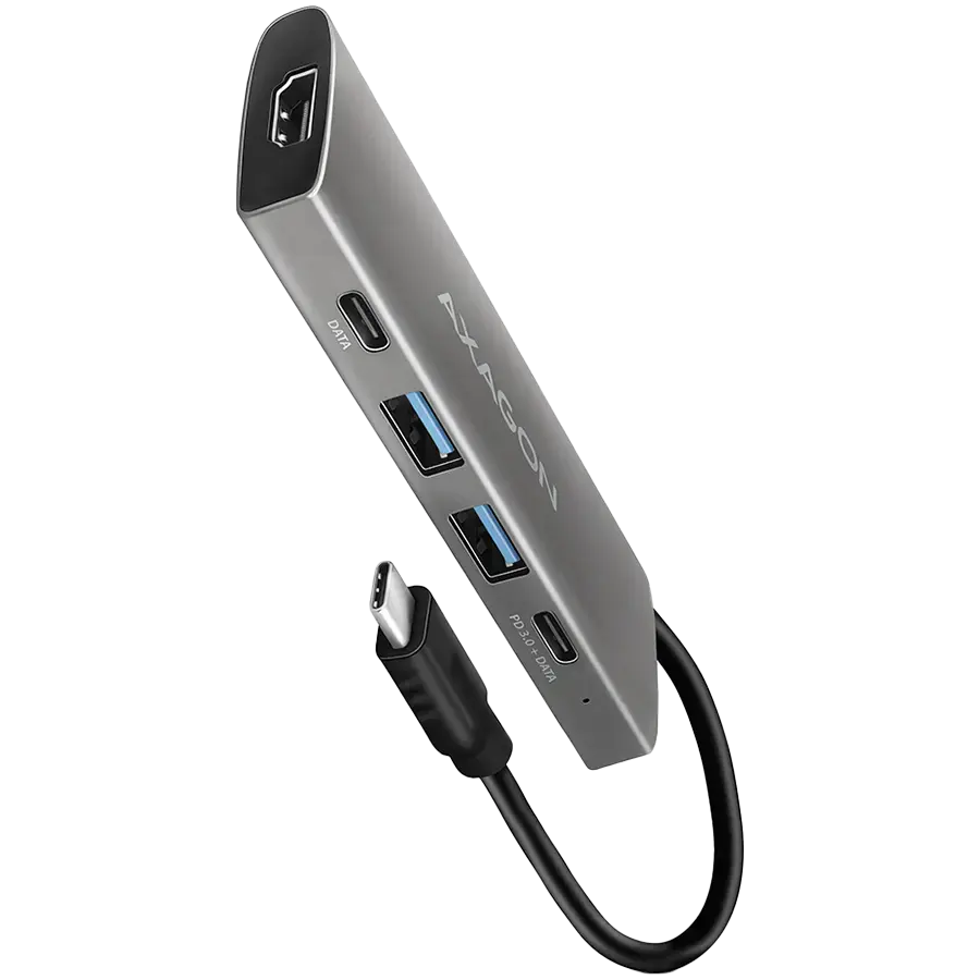 AXAGON HMC-5G2 2x USB-A + 2x USB-C + HDMI, USB-C 3.2 Gen 2 10Gbps hub, PD 60W, 13cm USB-C cable