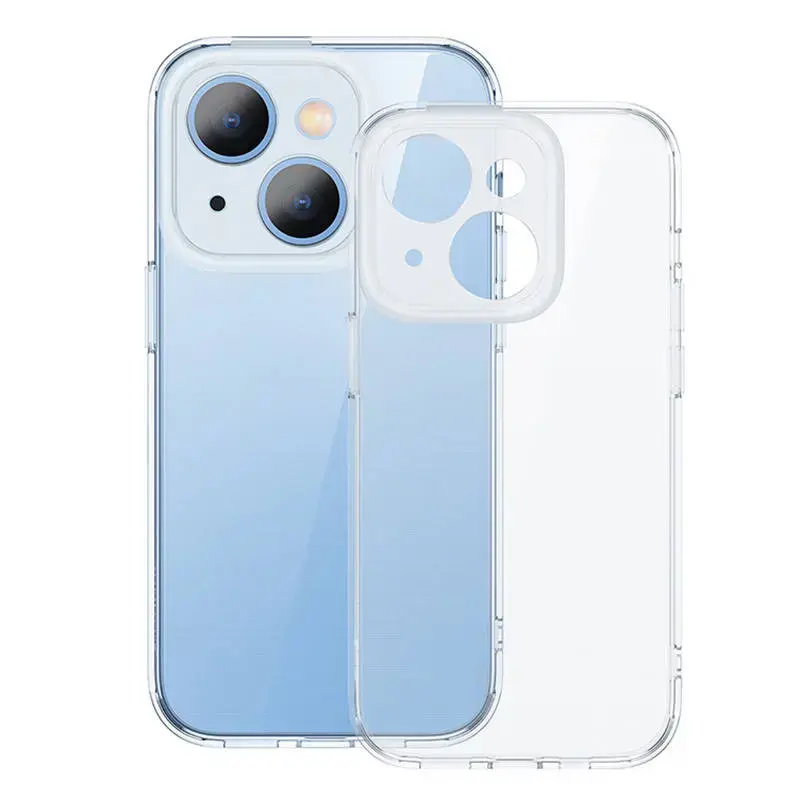 Baseus Illusion Transparent Case, lens frames, tempered glass set for iPhone 14  + cleaning kit