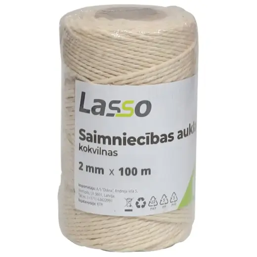 Household cord 2mm 100m cotton