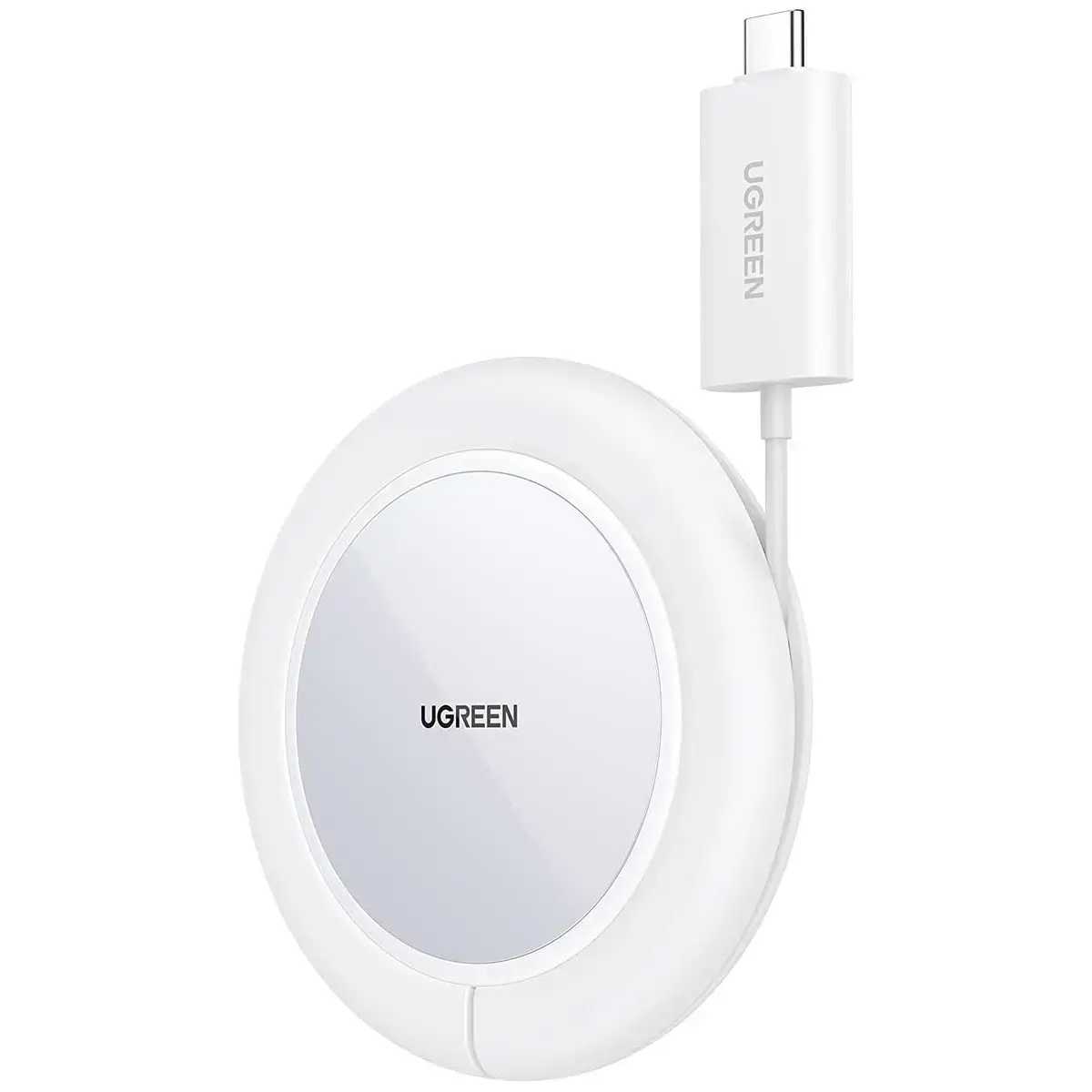 Ugreen CD245 bezvadu lādētājs | Qi | Saderīgs ar MagSafe | 15W | balts