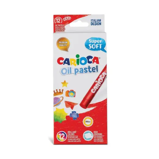 Eļļas krītiņi CARIOCA, 10mm, 12gab