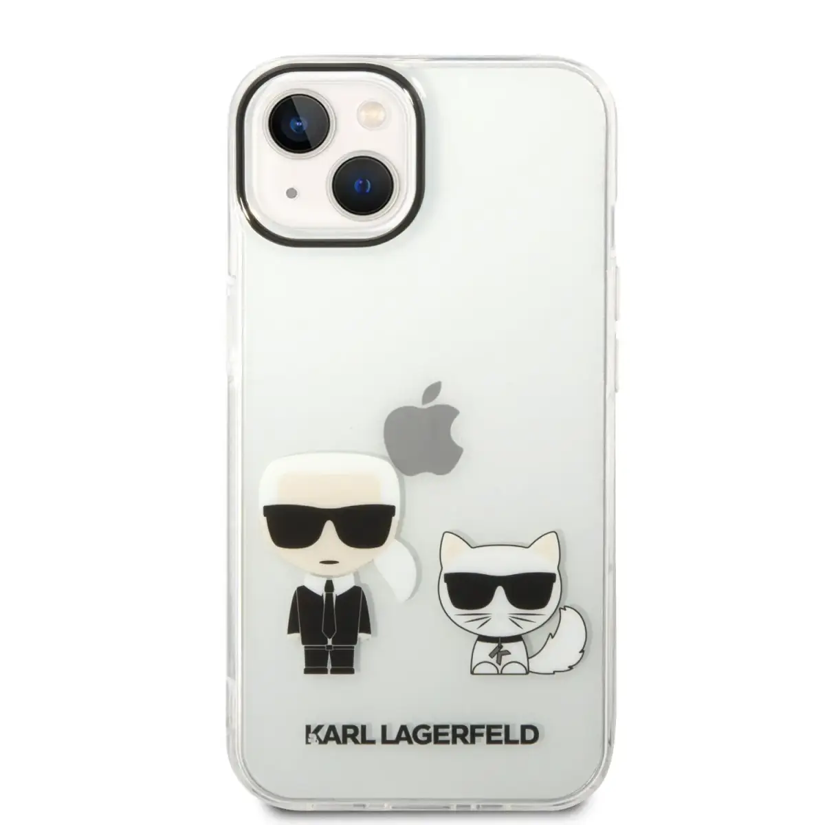 Karl Lagerfeld PC|TPU Ikonik Karl and Choupette Case for iPhone 14 Plus Transparent