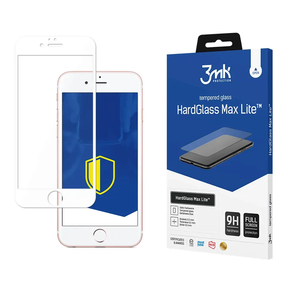 Apple iPhone 6|6s White - 3mk HardGlass Max Lite™ screen protector