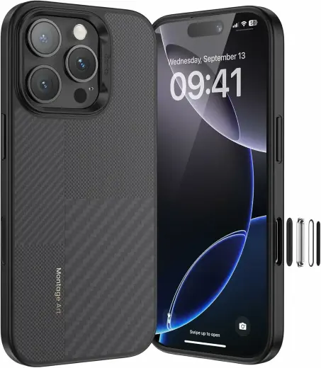 Benks Montage Magnetic Armor Pro Kevlar phone case for iPhone 16 Pro black