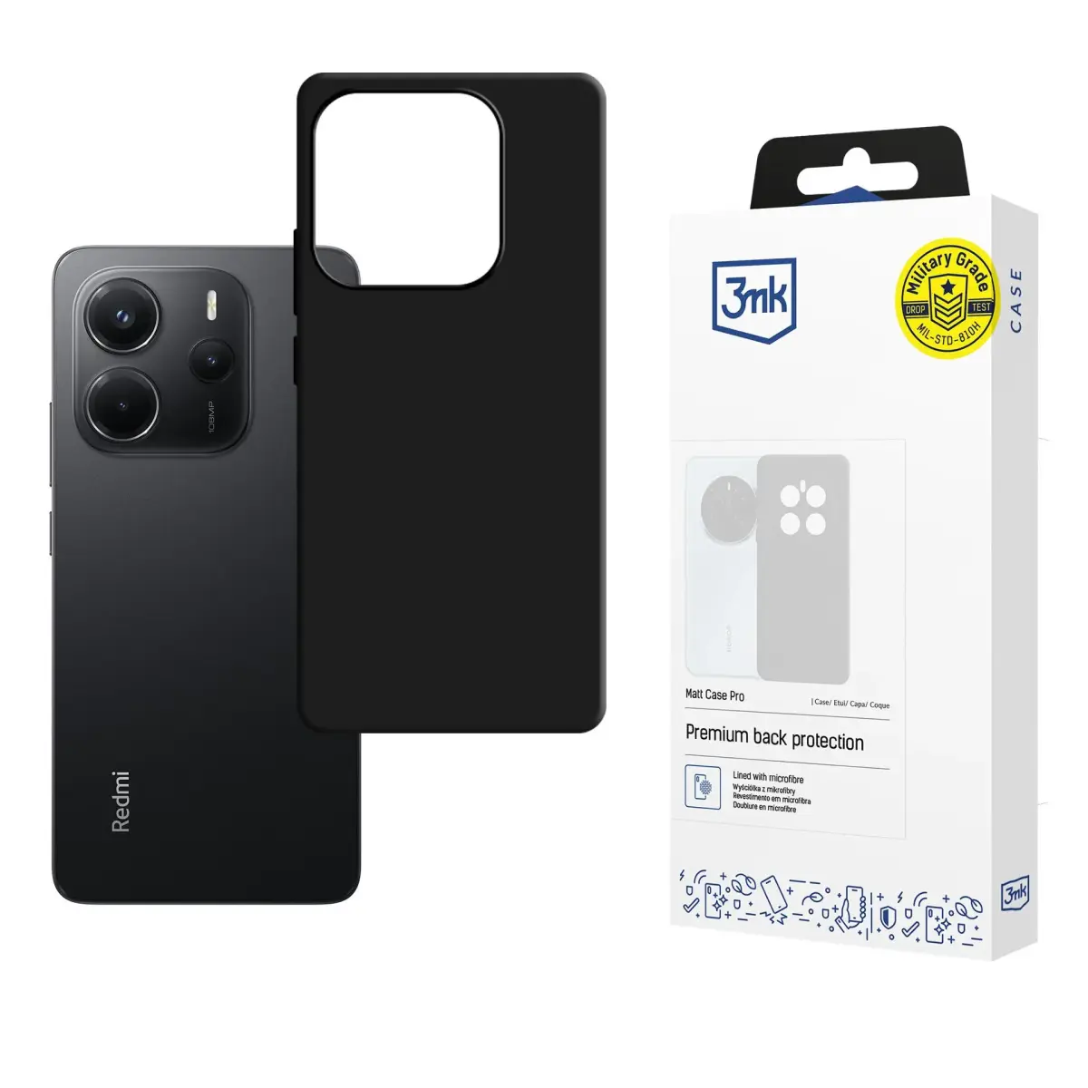 Redmi Note 14 5G - 3mk Matt Case Pro