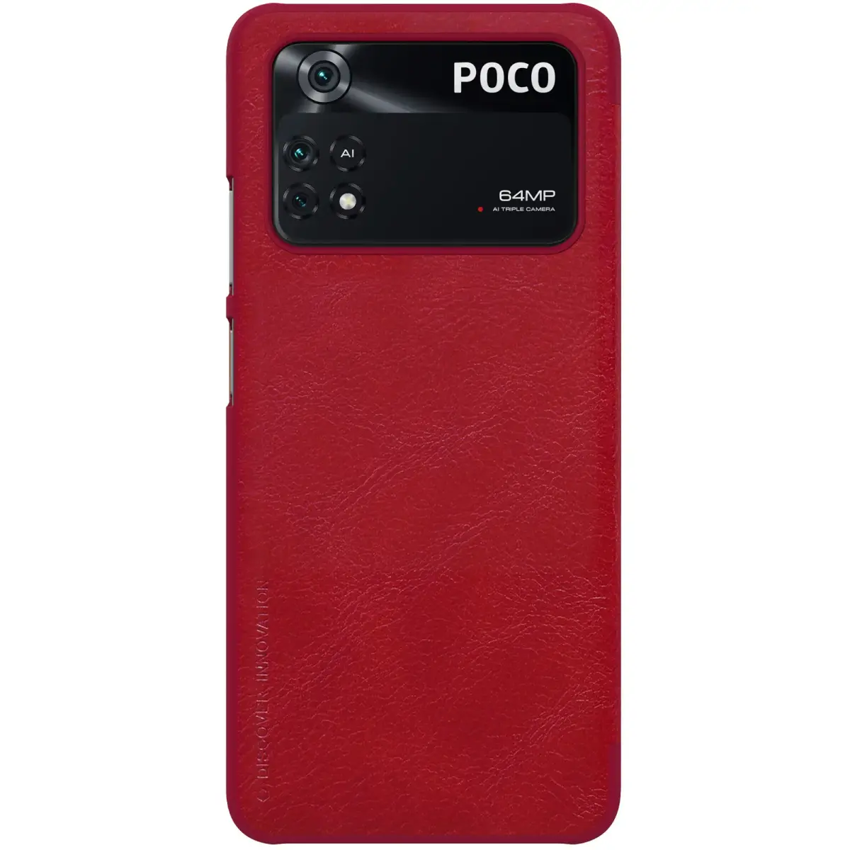 Nillkin Qin Book Case for Poco M4 Pro 4G Red
