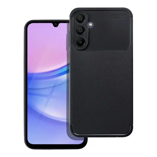 Carbon Premium telefono dėklas Samsung Galaxy A15 5G (A156) | A15 4G (A155) juodas