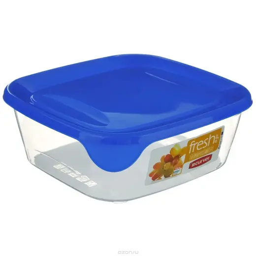 Food container square 0,25L Fresh&Go blue
