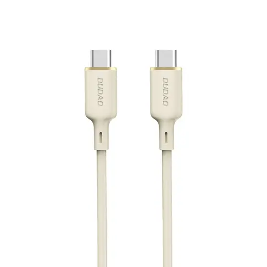 Dudao L7SCC data transfer and charging cable | USB-C to USB-C | 100W | 2m | beige