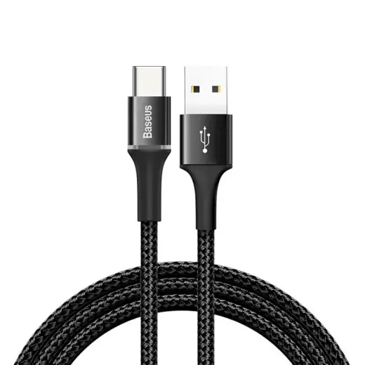 Baseus Halo Data Cable USB-C with LED 3A 1m (black)