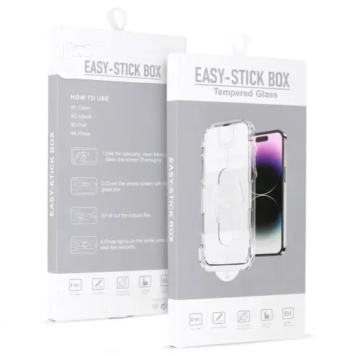 Tempered Glass Full Glue Easy-Stick Box for IPHONE 17 AIR BLACK