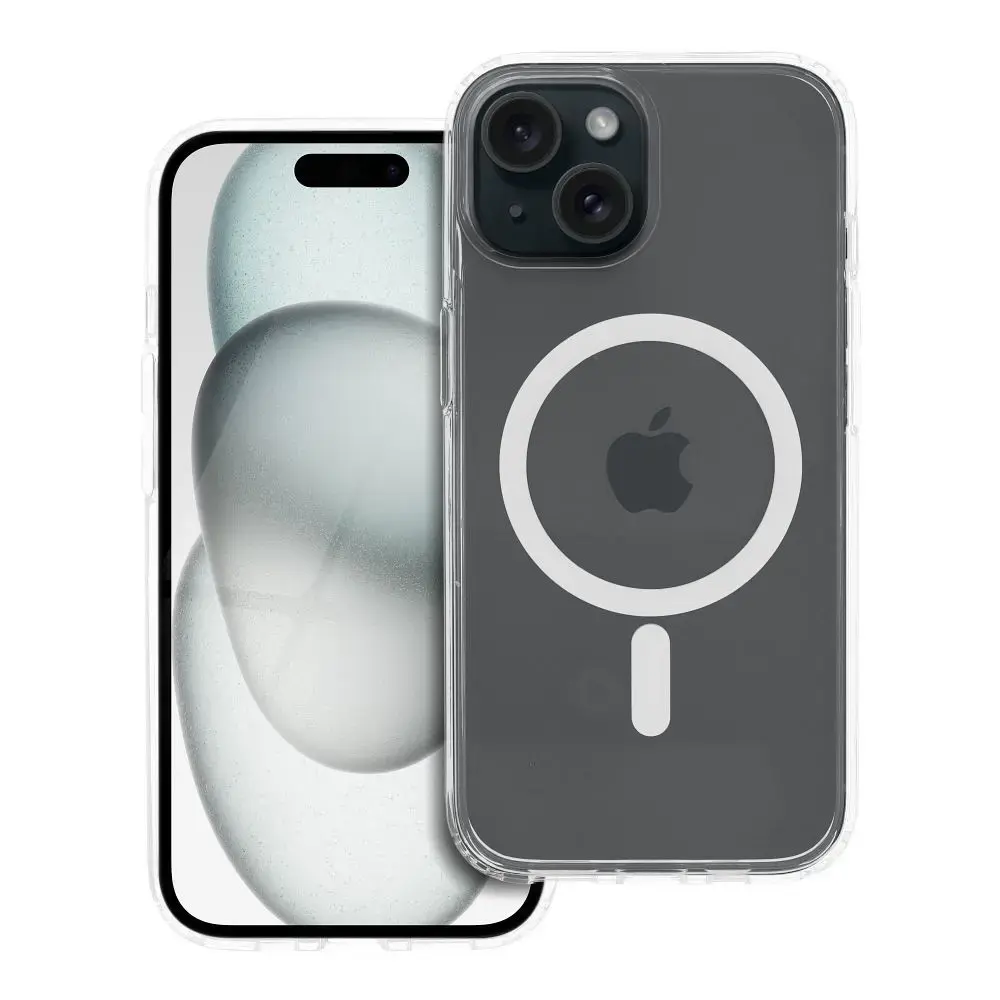 Forcell F-Protect Clear Hybrid maciņš ar MagSafe atbalstu telefonam iPhone 15 caurspīdīgs