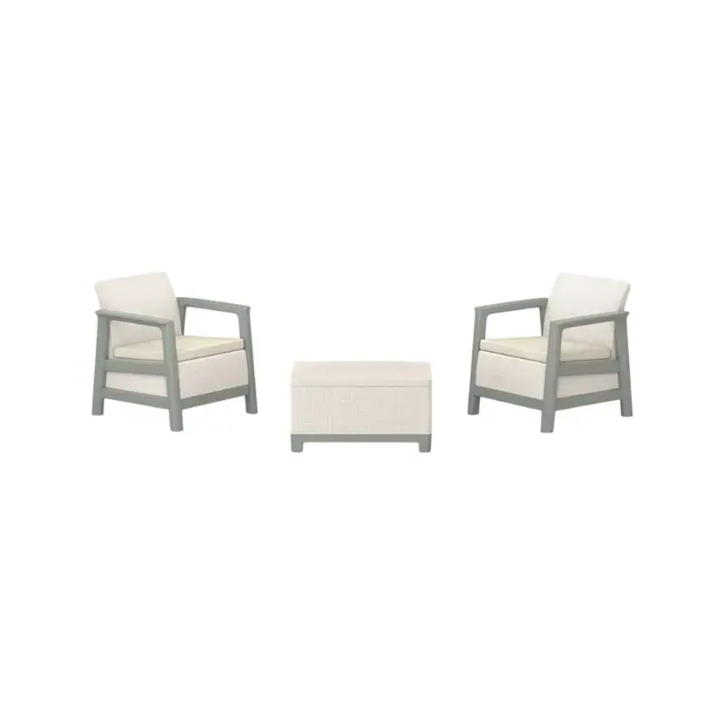 Dārza mēbeļu komplekts Scandi Linea Balcony Set oļu pelēks/salvijzaļa akmens tonī