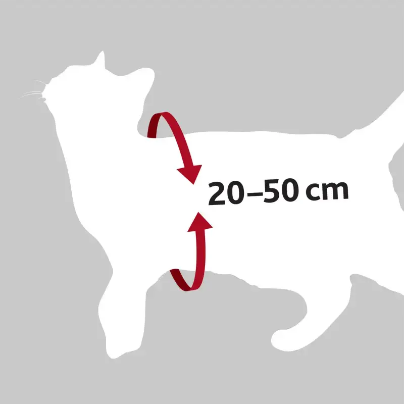 Krūšu siksna ar pavadu kaķiem - Trixie Car harness for cats, 20–50 cm/15 mm