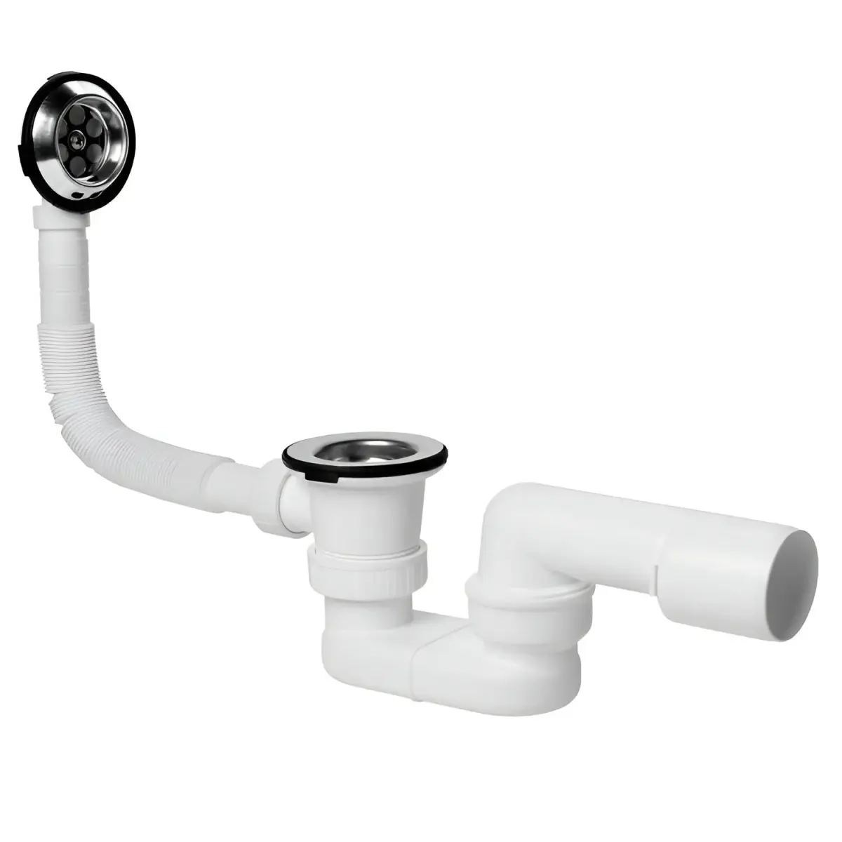 PLASTBRNO Bath siphon EV10050 1 1/2x40/50mm, with drain and overflow