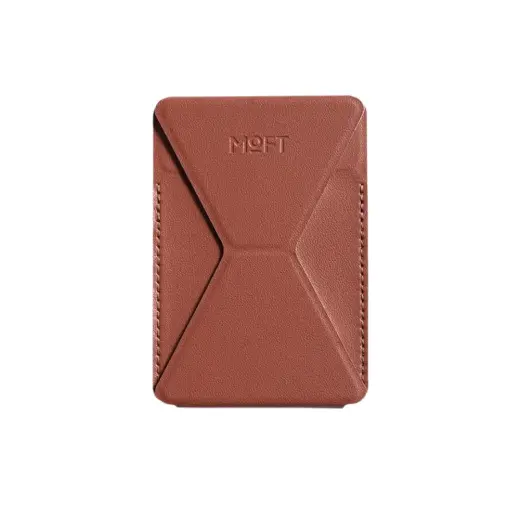 Moft Movas Self-Adhesive Wallet and Phone Stand brown