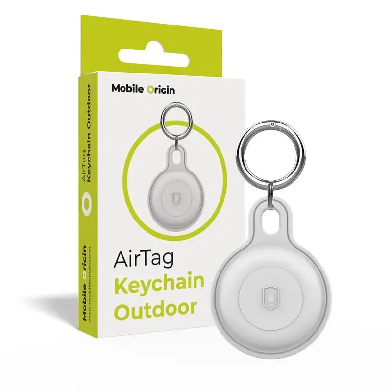 MOBILE ORIGIN AirTag Outdoor KeyChain, white