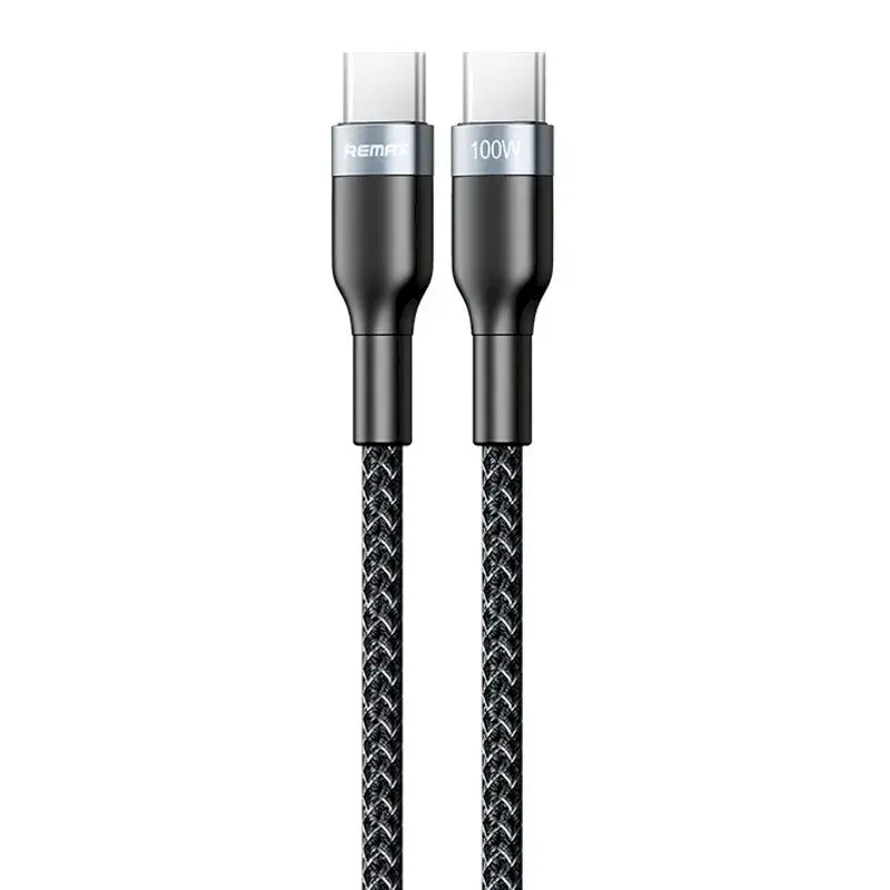 REMAX Sury 2 Nylon Braided Wire USB Typ C PD Power Delivery 2.0 100W 20V 5A 1m black (RC-174c)