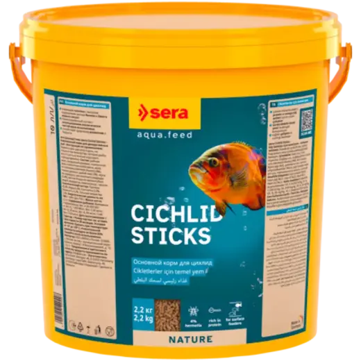 Pamata barība cihlīdām - Sera Cichlids Sticks 10l (2.2kg)
