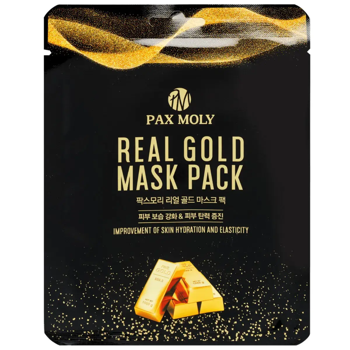 PaxMoly, Real Gold, Hydrating, Sheet Mask, For Face, 25 ml