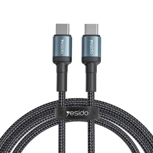 YESIDO CABLE CA78 PD 60W TYPE-C/TYPE-C 1,2M 3A BLACK