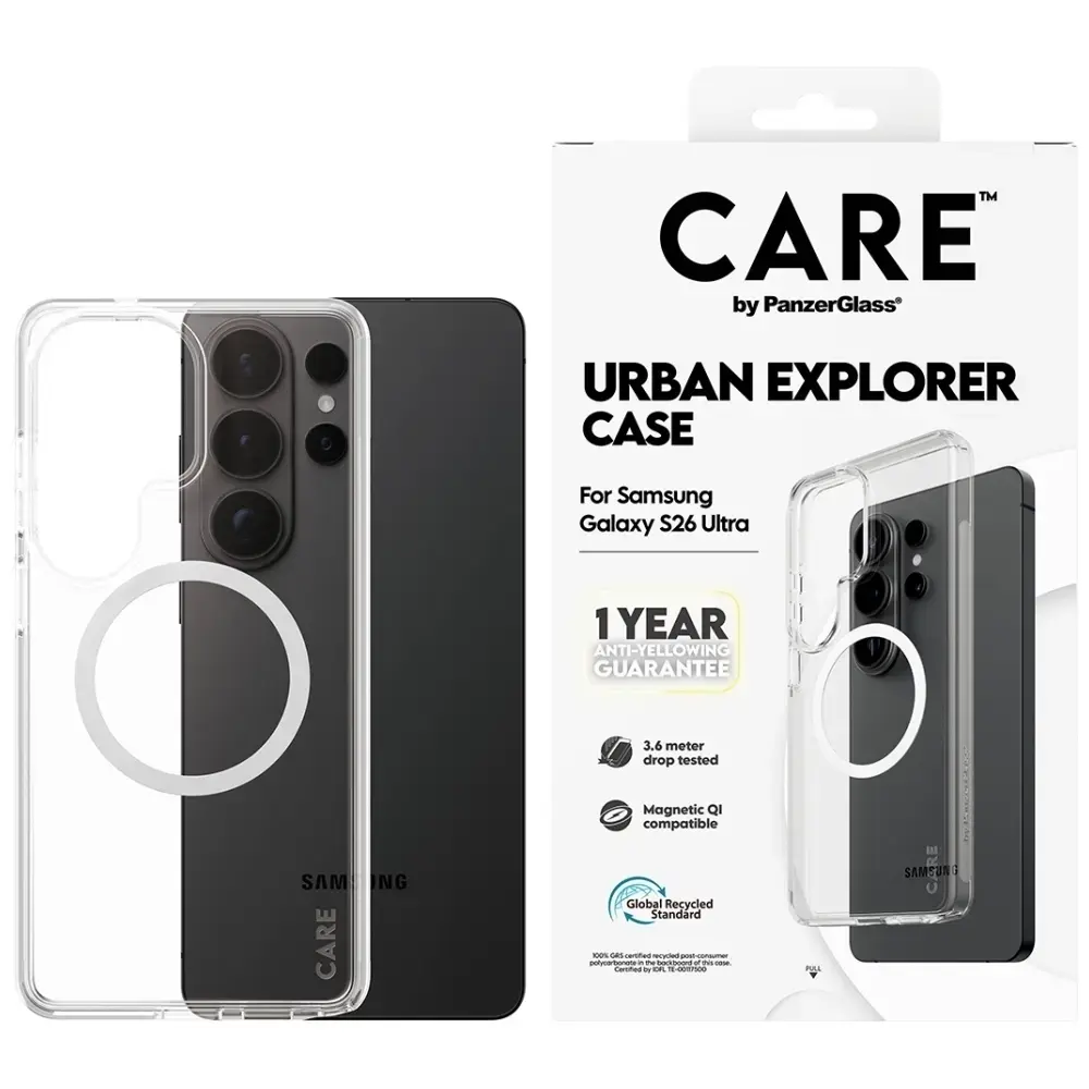 CARE by PanzerGlass Urban Explorer maciņš telefonam Samsung Galaxy S26 Ultra (S948) caurspīdīgs
