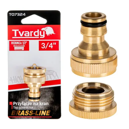 3/4" kraaniühendus 1/2" reduktoriga BRASS-LINE seeria