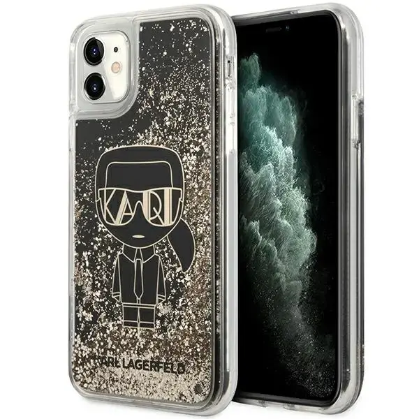 Karl Lagerfeld Liquid Glitter Gatsby Case for iPhone 11 Black