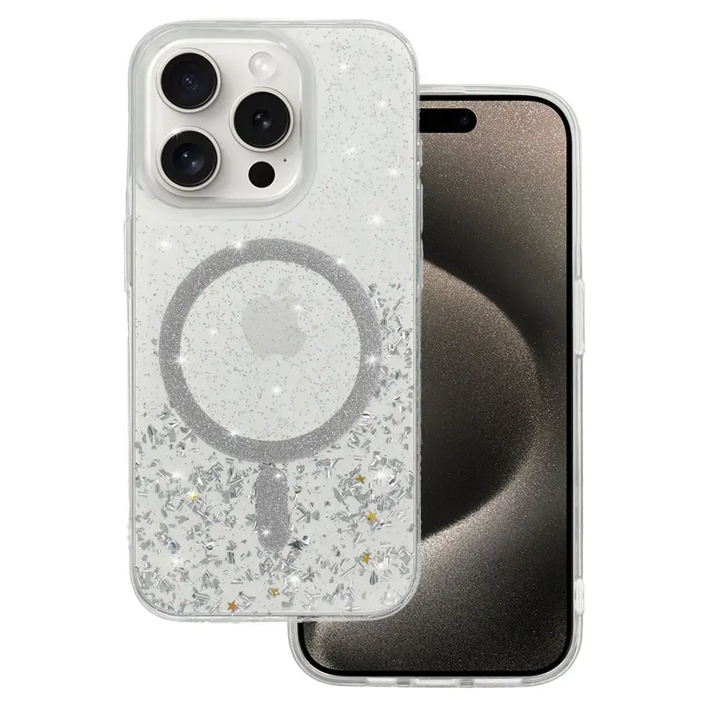 Tel Protect Moonlite Magsafe Case for Samsung Galaxy S25 FE silver clear