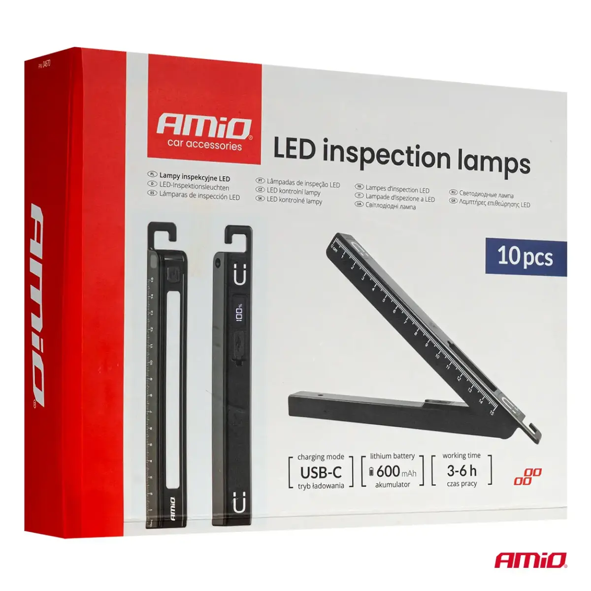 LED inspection lamps 10 pcs AMIO-04670
