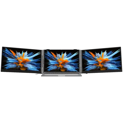 Portable monitor Blackview DCM6 Dual Screen 14inch 1920x1080 16:9 LCD 60Hz IPS 178 USB-C 3.1x3 for 13-17.3 inch laptops352.2x237.43x15.9mm Grey Black