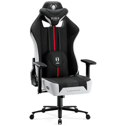 Gaming chair Diablo Chairs X-Player 2.0 Normal Size white-black