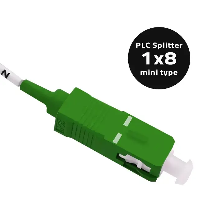 Qoltec PLC Splitter 1x8 | SC/APC - SC/APC | G.657A | Singlemode | 0.9mm