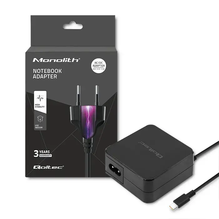 Qoltec Charger | 65W | 5-20.3V | 2-3.25A | USB type C | Laptop | Smartfon | PD