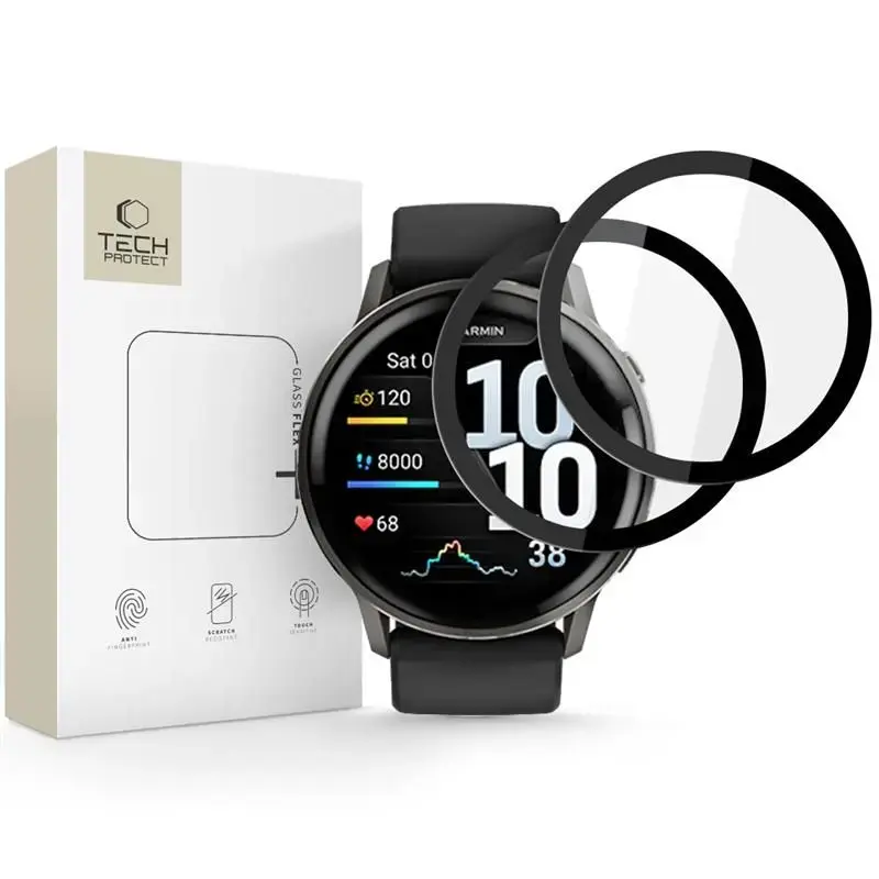 SZKŁO HYBRYDOWE TECH-PROTECT GLASS FLEX+ 2-PACK GARMIN VENU 4 (45 MM) BLACK