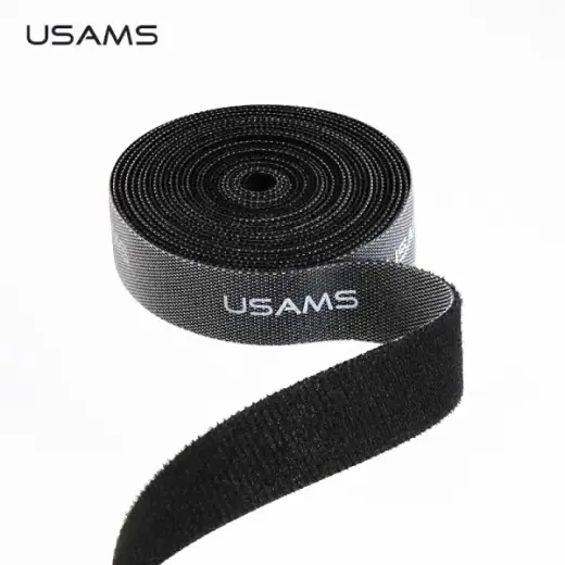 USAMS Taśma organizer do kabli Velcro 1mczarny/black ZB60ZD02 (US-ZB060)