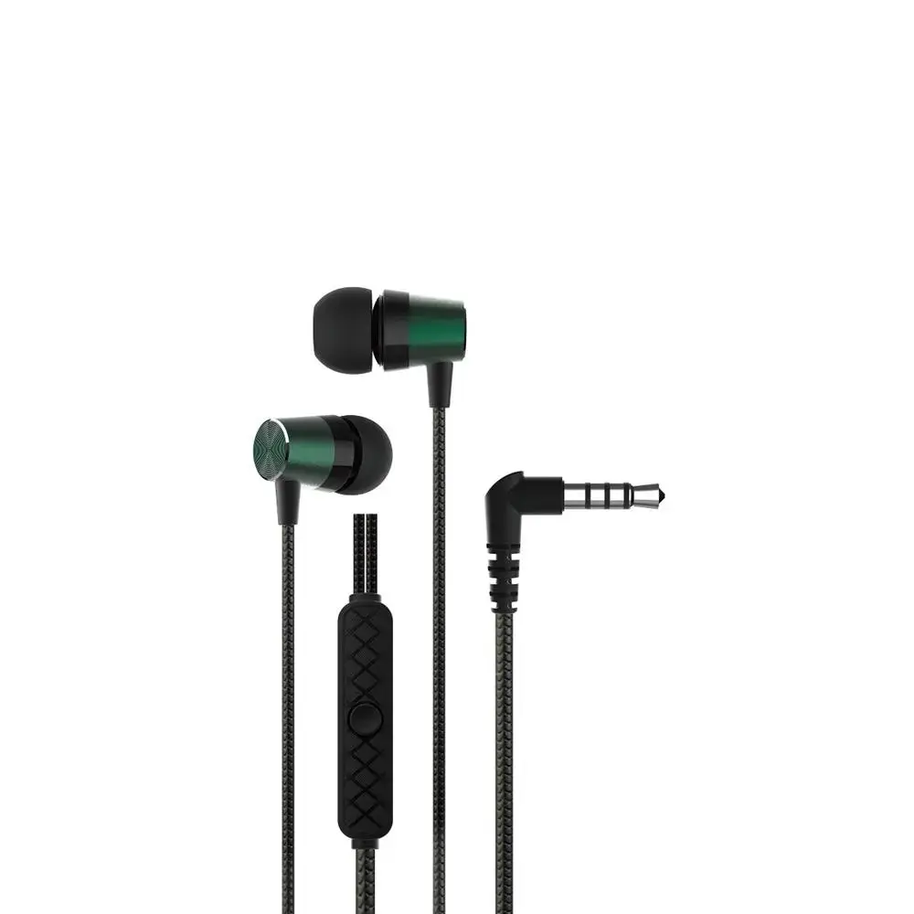 Devia wired earphones Kintone Metal jack 3,5mm green