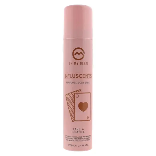 Oh My Glam, Influscent Take A Chance, Body Spray, White Musk, 100 ml