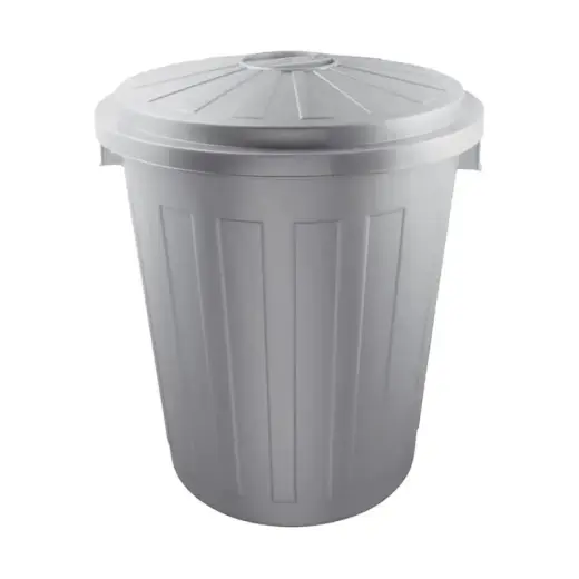 Atkritumu tvertne Mats 50L Maxi Ø50x55cm sudraba krāsā