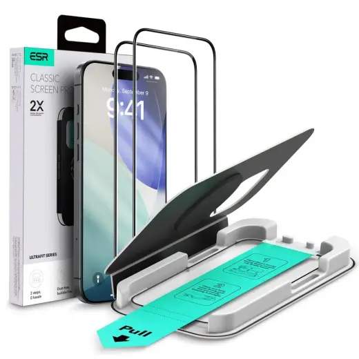 SZKŁO HARTOWANE ESR ULTRAFIT TEMPERED GLASS 2-PACK IPHONE 16 PRO | 17 CLEAR
