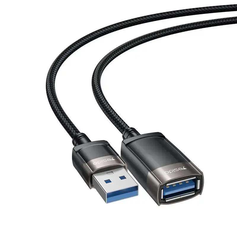 YESIDO CABLE GS26 USB MALE-USB FEMALE 1,5M USB 2.0 BLACK